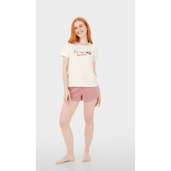 Pijama Feminino Curto Malwee Cereja