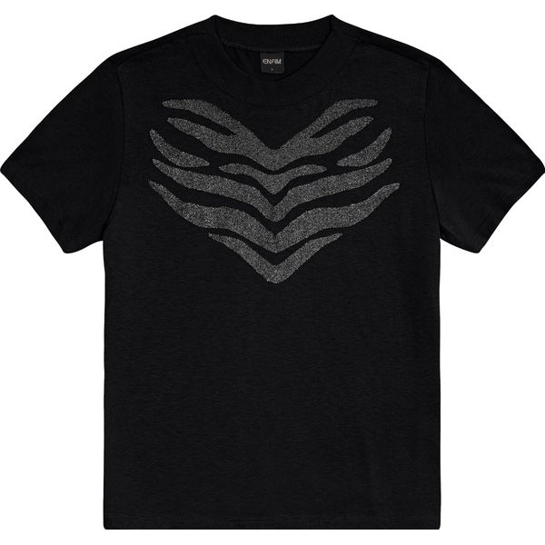 T-Shirt Feminina Slim Estampa Desenho Orgânico Em Algodão - ENFIM