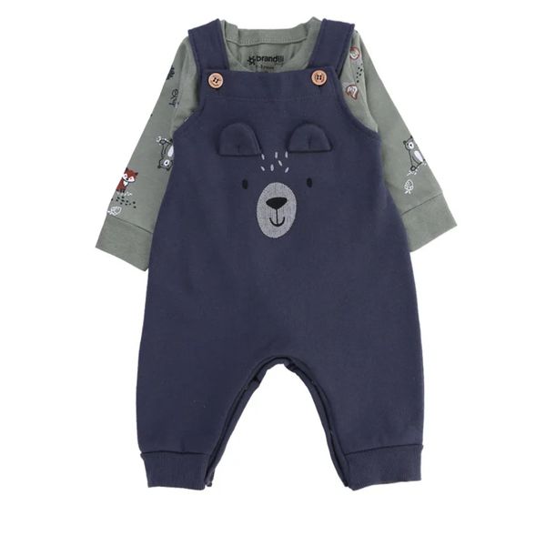 Conjunto Bebê Jardineira Ursinho