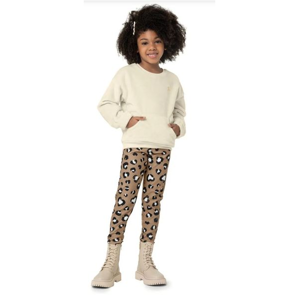 Conjunto Menina Legging Oncinha Em Malha Soft - Carinhoso
