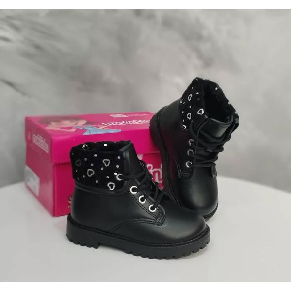 Coturno Casual Molekinha Infantil Feminino Preto