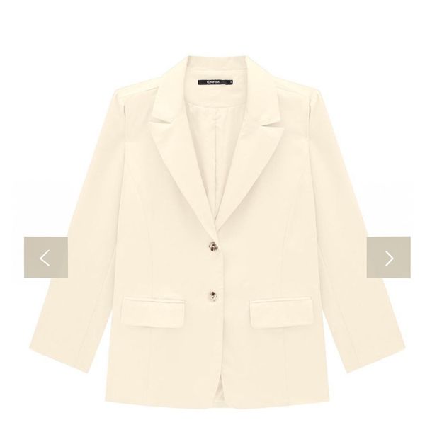 Enfim - Blazer Off White Alongado Liocel