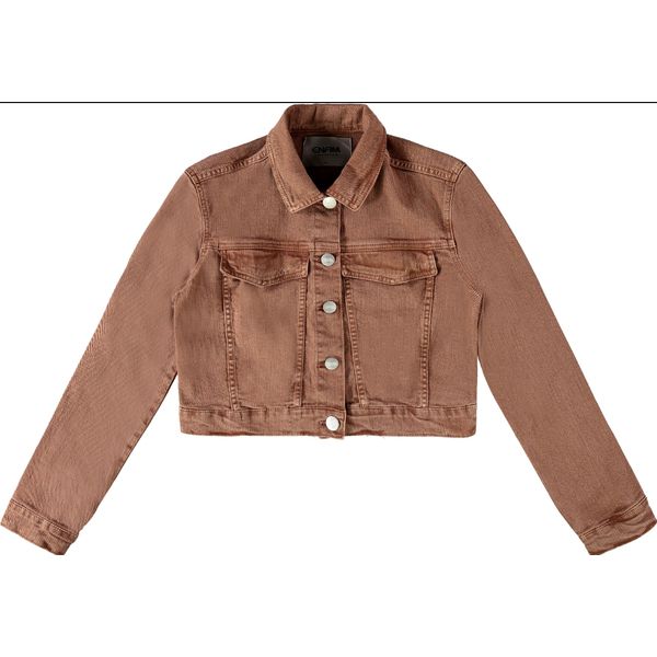 Jaqueta Cropped Feminina Em Sarja Com Elastano - ENFIM