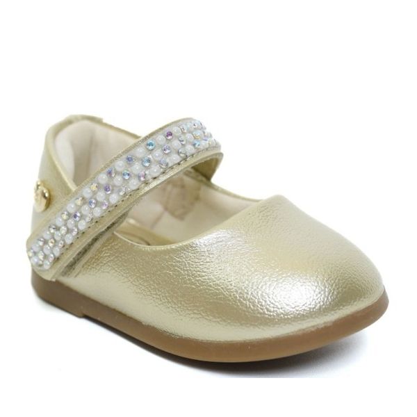Sapatilha Infantil Klin Princesa Baby Pérolas - Dourado