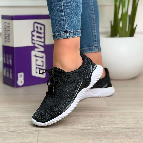 Tênis Actvitta Gaspea Loc Nivus Preto/Grafite Feminino Preto
