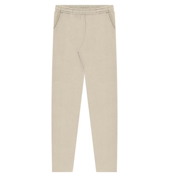Calça Slim Com Bolsos Em Moletom Felpado De Algodão