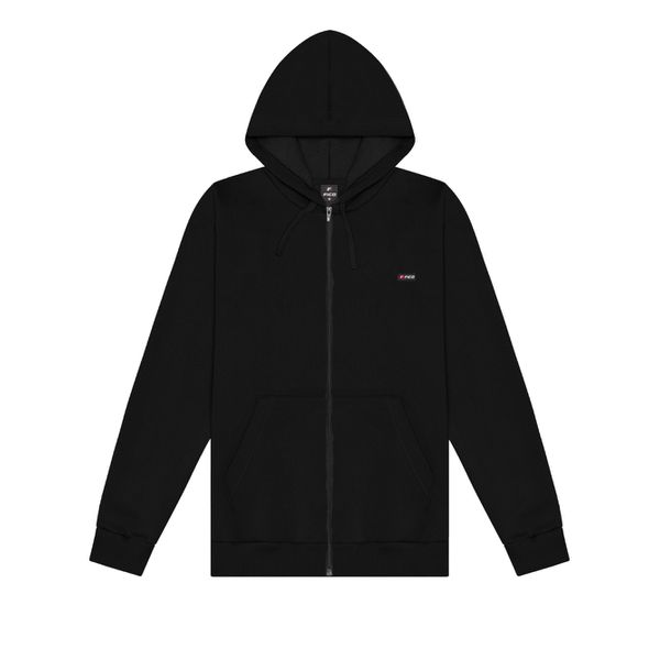 Jaqueta Plus Size Básica em Moletom com Capuz Preto