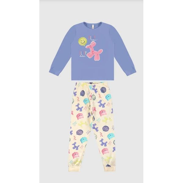 Pijama Longo Infantil Menina Play Now Malwee Kids