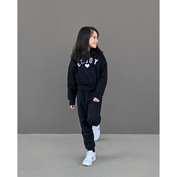 Conjunto Longo Infantil Menina Enjoy Em Moletom Botonê Malwee Kids