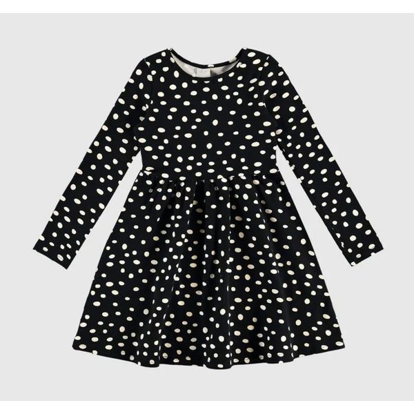 Vestido Infantil Acinturado Manga Longa Em Algodão Malwee Kids