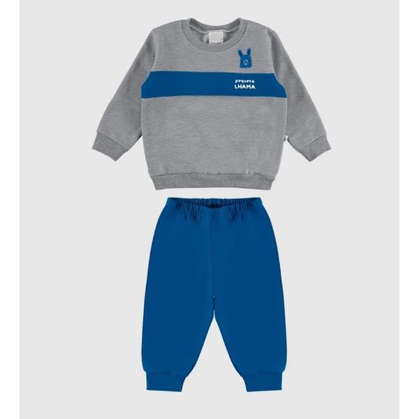 Conjunto Infantil Menino Blusão Estampa Puff Moletom Flanelado Malwee Kids