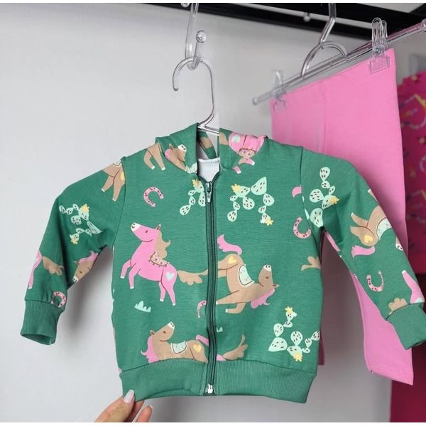 Conjunto Infantil Menina Jaqueta Em Moletom Stretch Flanelado Malwee Kids