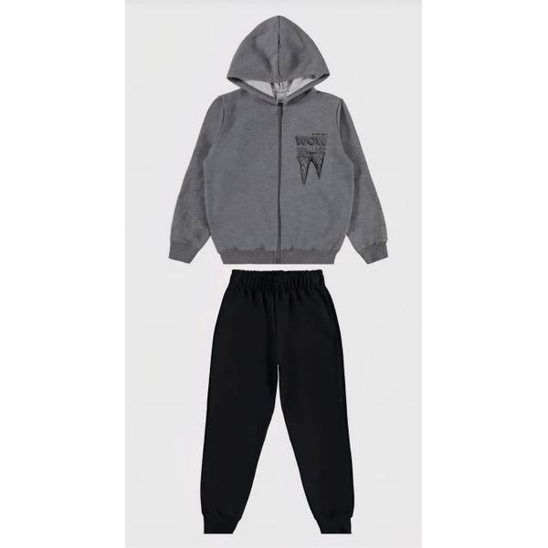 Conjunto Longo Infantil Menino Em Moletom Flanelado Malwee Kids