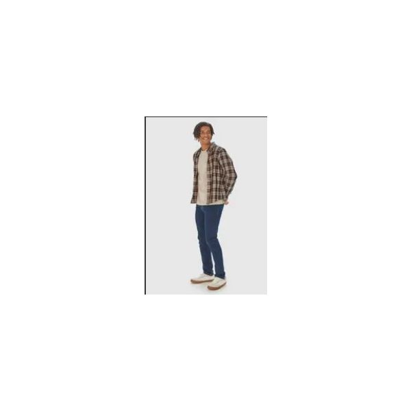 Camisa Masculina Xadrez Manga Longa Em Algodão Sarjado