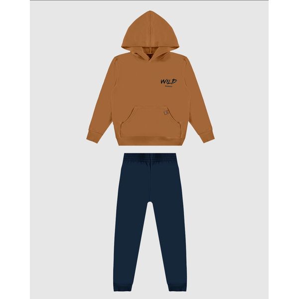 Conjunto Infantil Menino Calça Jogger Em Moletom Flanelado Malwee Kids