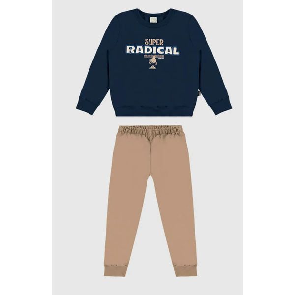 Conjunto Infantil Menino Super Radical Em Moletom Flanelado Malwee Kids