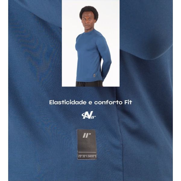 Camiseta Térmica Ninety Azul
