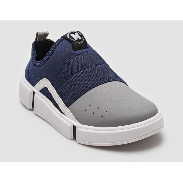 Tênis infantil casual com faixas azul | Molekinho2838 206