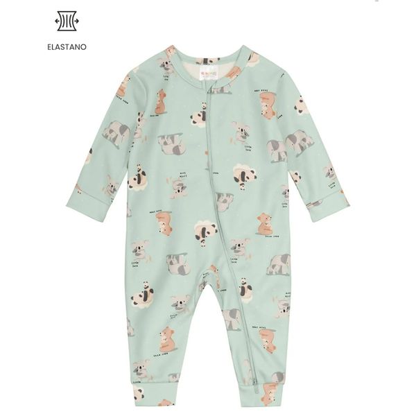 Macacão bebê unissex de bichinhos Brandili Baby