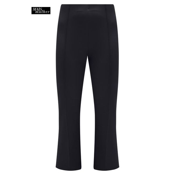 Lunender Mais Mulher - Calça Bailarina com Nervuras em Malha Marron 