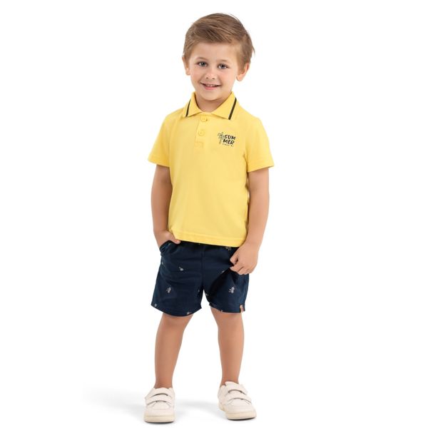 Conjunto Polo shorts sarja Elian