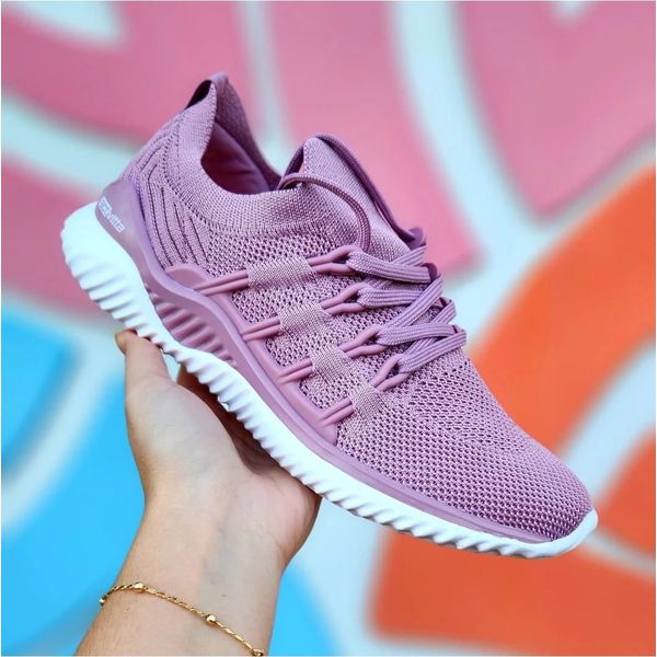 Tenis Feminino Actvitta Tecido Malha Knit Respiravel 4802237