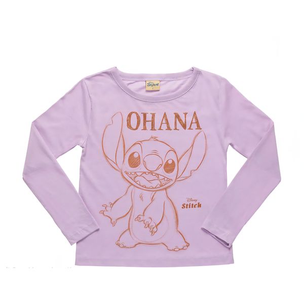 36% OFFBlusa Infantil Stitch Lilas Fakini