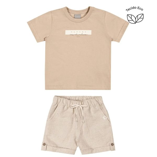 Conjunto Infantil Tecido Eco Menino Colorittá Marrom