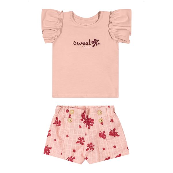 Conjunto Bebê Menina Com Bordado Colorittá 