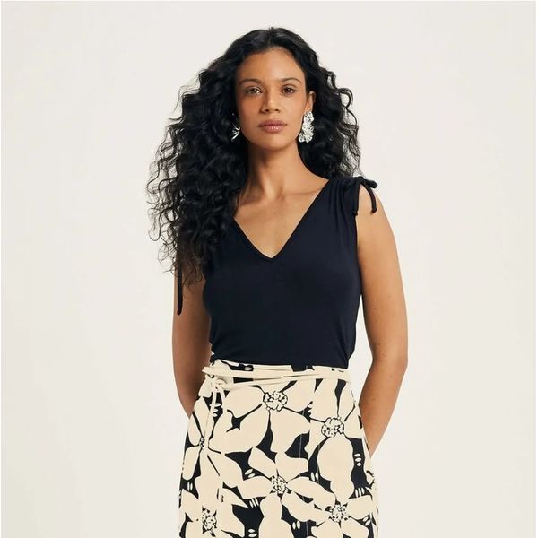 Blusa Feminina Alças Com Amarração Marialícia