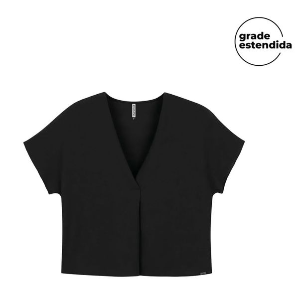 Blusa Feminina Texturizada Decote V Marialícia 