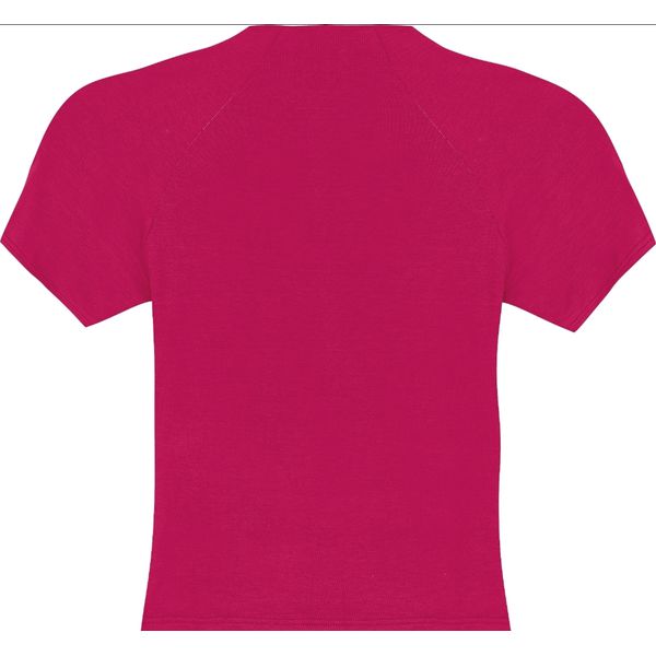 Blusa Básica Feminina Gola Alta Manga Curta Em Viscose Stretch - ENFIM
