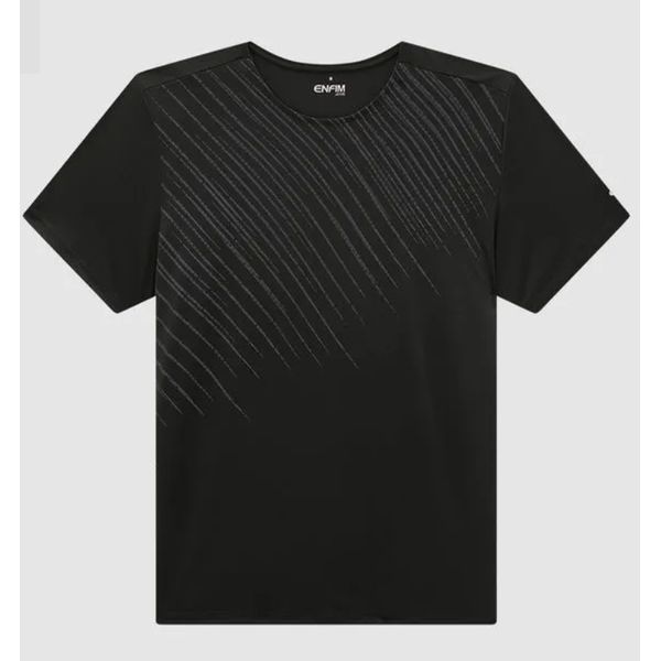 Camiseta Masculina Estampa Abstrata Em Malha Dry E Proteção UV50+ - ENFIM