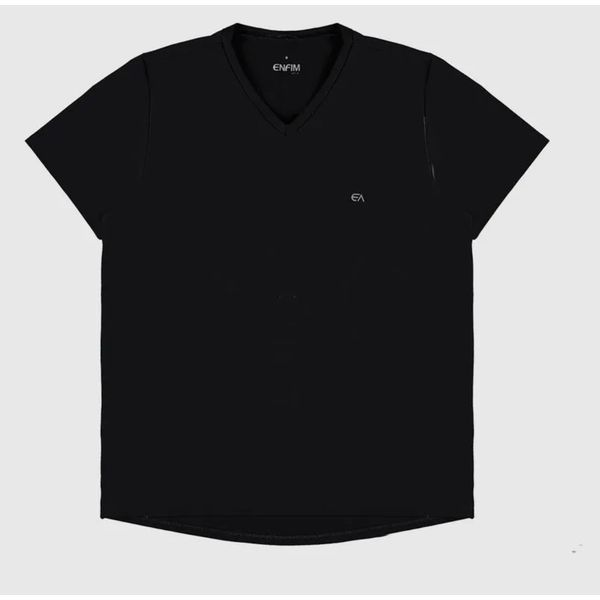 Camiseta Masculina Decote V Em Malha Dry E Antimicrobiano - ENFIM
