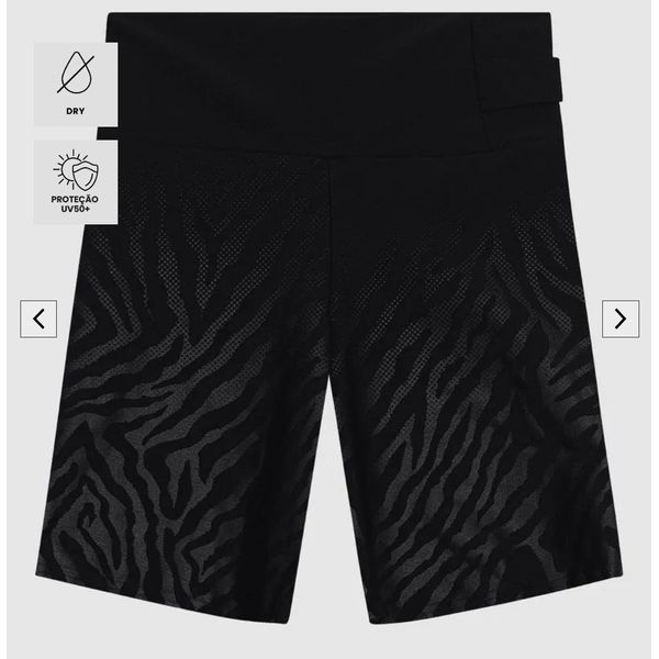 Shorts Justo Feminino Recorte No Cós Em Malha Dry E Proteção UV50+ - ENFIM
