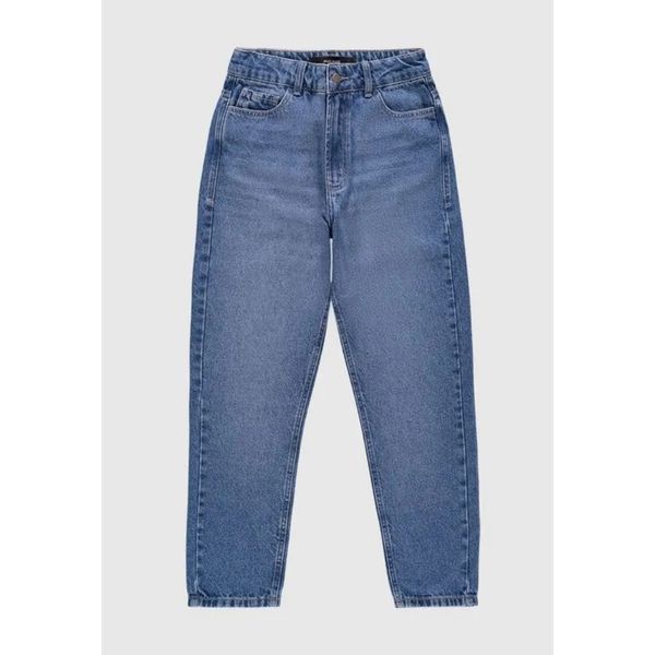 Calça Menina Mom Cintura Alta Em Jeans Malwee Kids