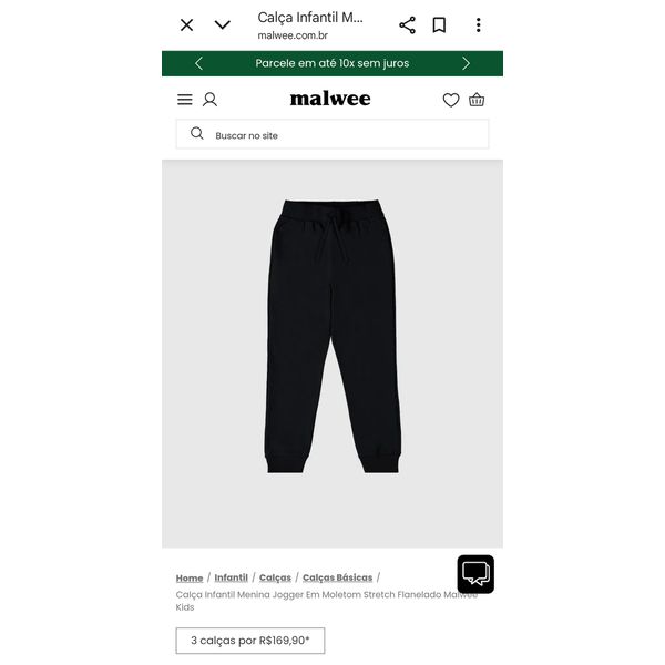 Calça Jogger Em Moletom Flanelado