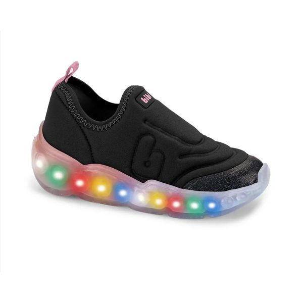 Tênis Casual Bibi Led Infantil Preto