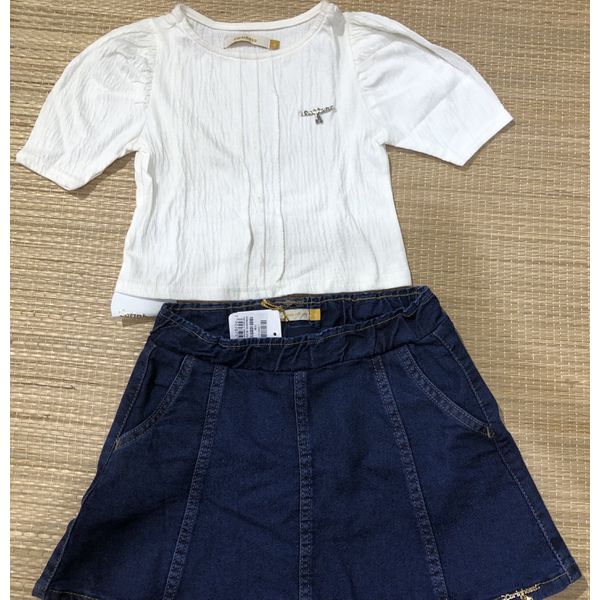 conjunto carinhoso saia short