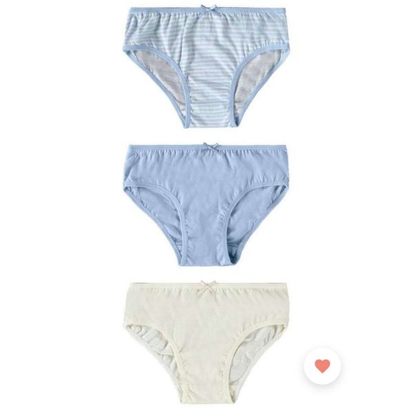 Kit 3 Calcinhas Meia Malha Menina Malwee Kids Azul Ref.05 (Do Pp Ao Gg) - 1000111571