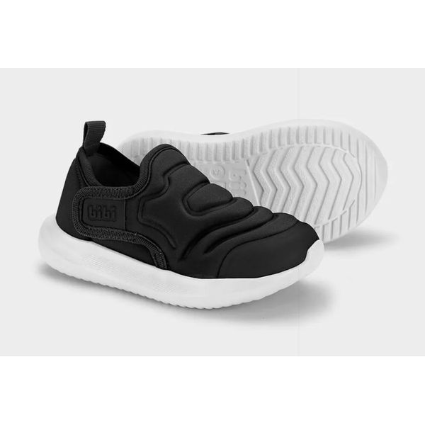 Tênis Infantil Bibi Flash Menino Preto e Branco