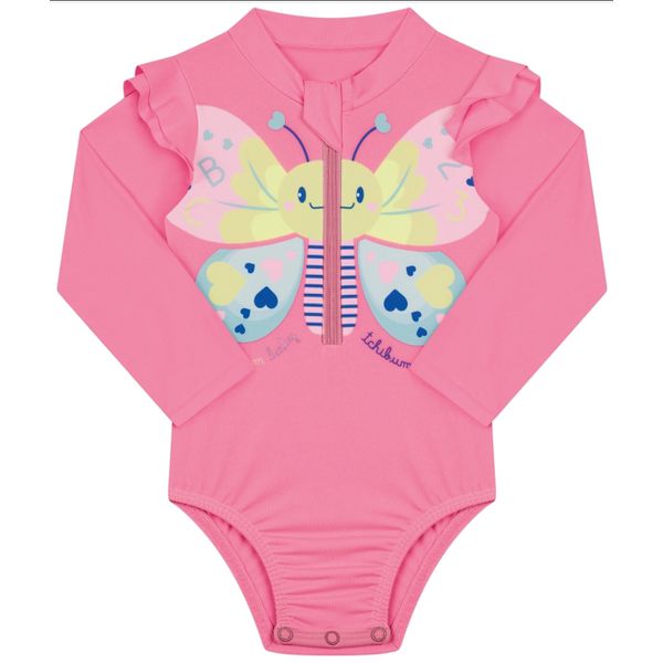 Maiô Menina Borboleta com ziper - Kamylus