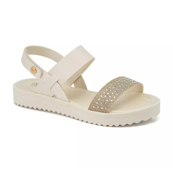 Papete Infantil Klin Lola Strass - OFF WHITE PEROLIZADO/OFF WHITE