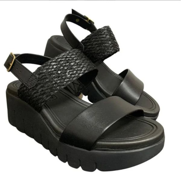 SANDÁLIA MOLECA SALTO ANABELA REF: 5536.109 FEMININO - Preto