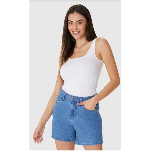 Regata Básica Feminina Alça Média Em Algodão