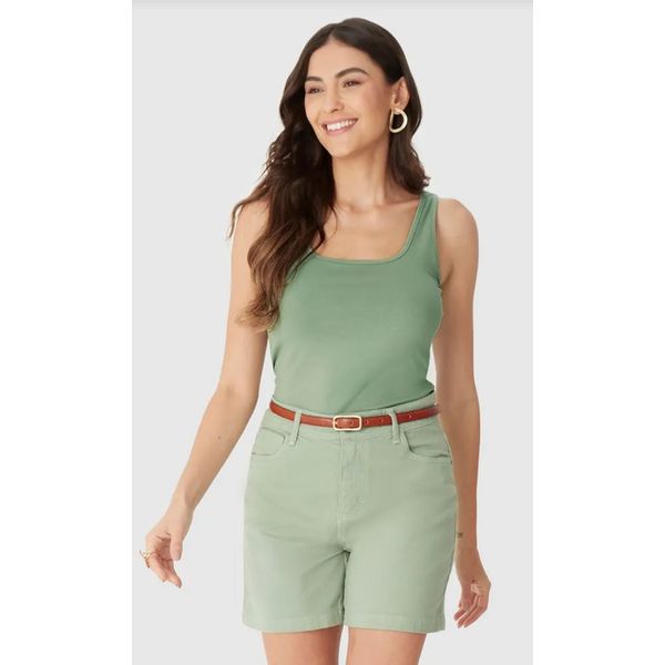 Regata Básica Feminina Alça Média Em Algodão