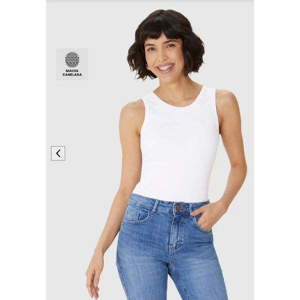 Regata Básica Feminina Decote U Em Ribana