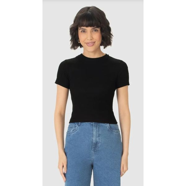 Blusa Básica Feminina Decote Redondo
