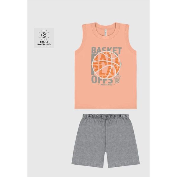 Pijama Infantil Menino Regata Estampa Frontal Em Algodão Malwee Kids