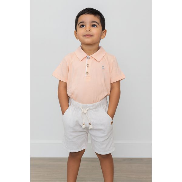 Conjunto Carinhoso Polo com linho